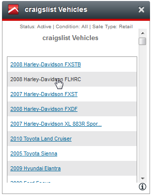 Widget_CraigslistVehicles